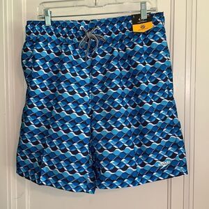 NWT Speedo blue & white swim trunks